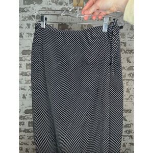 Talbots | women striped pure silk wrap skirt